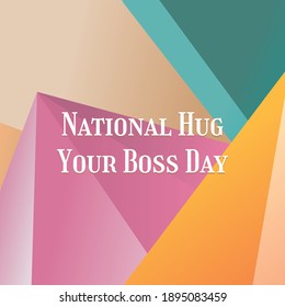 Vector Illustration On The Theme Of National Hug Your Boss Day