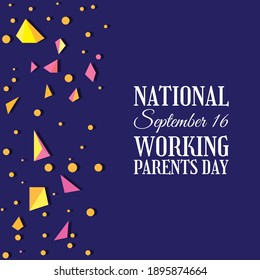 Vector Illustration On The Theme Of National Working Parents Day