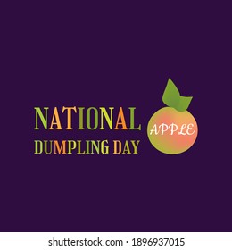 Vector Illustration On The Theme Of National Apple Dumpling Day