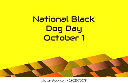 Ilustración vectorial sobre el tema del Día Nacional del Perro Negro