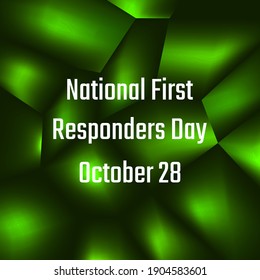 Vector Illustration On The Theme Of 
National First Responders Day