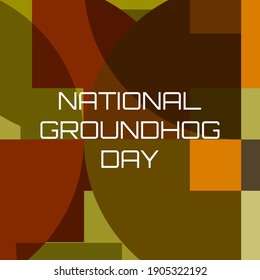 Vector illustration on the theme of 
National Groundhog Day