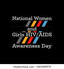 Vektorgrafik zum Thema 
Nationaler Tag der Frauen und Mädchen zur HIV-Aids-Aufklärung