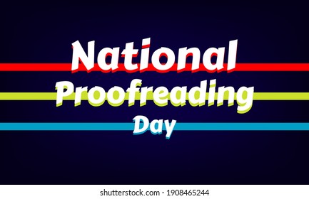 Vector illustration on the theme of National Proofreading Day