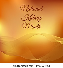 Vector illustration on the theme of 
National Kidney Month