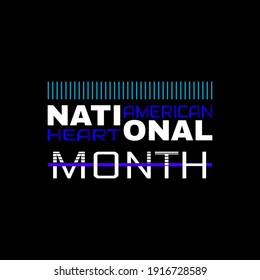 Vector illustration on the theme of National American Heart month observed each year during February across United States.
