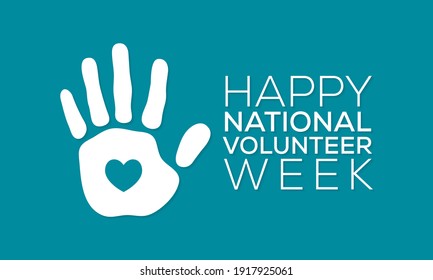 Vector illustration on the theme of National Volunteer week observed each year during third week of April.