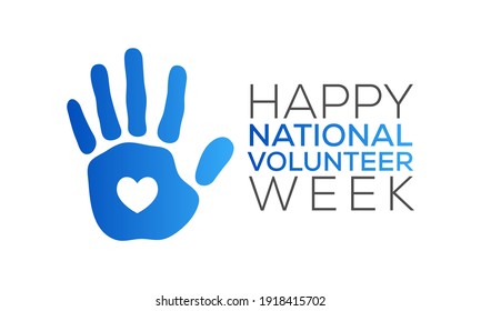 Vector illustration on the theme of National Volunteer week observed each year during third week of April.