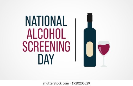 Vector illustration on the theme of National Alcohol screening day observed each year during April.