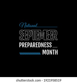 Vektorgrafik zum Thema "National Preparedness Monat beobachtet jedes Jahr im September.
