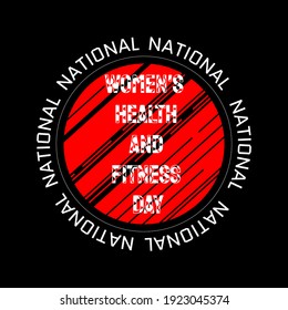 Vector illustration on the theme of national Women's health and fitness day observed each year on last Wednesday in September.
