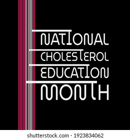 Vektorgrafik zum Thema National Cholesterol Bildung Monat beobachtet jedes Jahr im September.
