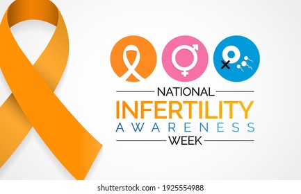 Vector illustration on the theme of  National Infertility Awareness Week (NIAW) observed each year in last full week of April across United States.
