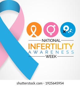 Vector illustration on the theme of  National Infertility Awareness Week (NIAW) observed each year in last full week of April across United States.