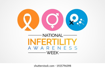 Vector illustration on the theme of  National Infertility Awareness Week (NIAW) observed each year in last full week of April across United States.