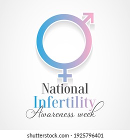 Vector illustration on the theme of  National Infertility Awareness Week (NIAW) observed each year in last full week of April across United States.