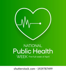 Vector Illustration On The Theme Of National Public Health Week Observed Each Year During First Full Week Of April Across United States.