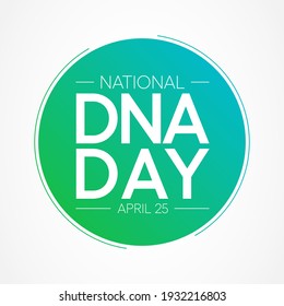 Ilustración vectorial sobre el tema del Día Nacional del ADN que se celebra cada año el 24 de abril.