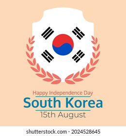Vector illustration on the theme of National Liberation Day of Korea on August 15th. Suitable for greeting card poster and banner.