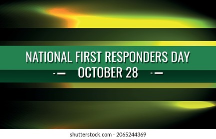 Vector Illustration On The Theme Of National First Responders Day