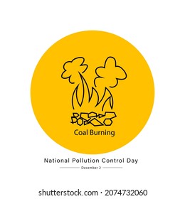Vector illustration on the theme of National Pollution Control day observed each year on December 2nd.