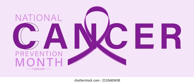 Vector illustration on the theme of National Cancer Prevention month observed each year during February.