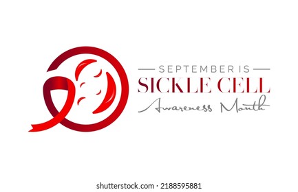 Ilustración vectorial sobre el tema del mes nacional de sensibilización sobre las células falciformes que se observa cada año durante el mes de septiembre. plantilla vectorial para banner, tarjeta, afiche, diseño de fondo