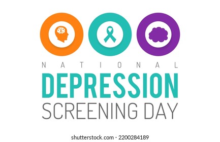 Vector illustration on the theme of National Depression screening day observed each year during October.