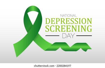 Vector illustration on the theme of National Depression screening day observed each year during October.