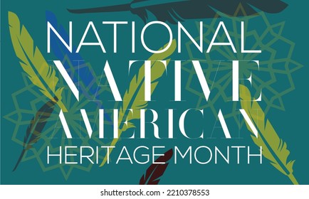 Vector illustration on the theme of National Native American Heritage Month is observed every year in during November.