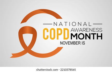 Vector illustration on the theme of National COPD (Chronic Obstructive Pulmonary Disease) Awareness month is observed every year in during November.