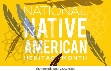 Vector illustration on the theme of National Native American Heritage Month is observed every year in during November.