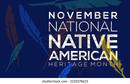 Vector illustration on the theme of National Native American Heritage Month is observed every year in during November.