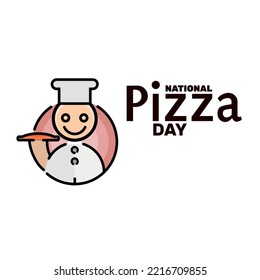 Vector illustration on the theme of National Pizza Day on Februari 9th