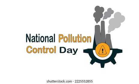 Vector illustration on the theme of National Pollution Control day observed each year on December 2nd.