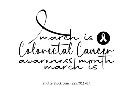 Vector illustration on the theme of national Colorectal Cancer awareness month of March. greeting card, poster with background. Vector illustration design.