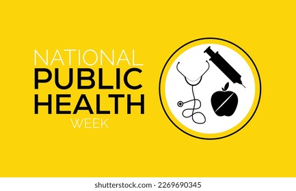 Ilustración vectorial sobre el tema de la Semana NACIONAL de Sensibilización en SALUD PÚBLICA de abril. Afiche , plantilla de diseño de pancartas Ilustración vectorial.