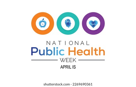 Ilustración vectorial sobre el tema de la Semana NACIONAL de Sensibilización en SALUD PÚBLICA de abril. Afiche , plantilla de diseño de pancartas Ilustración vectorial.