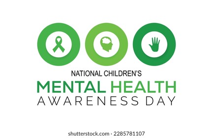 Ilustración vectorial sobre el tema del Día Nacional de Concienciación sobre la Salud Mental de los Niños, celebrado en el mes de mayo, patrón de diseño de pancarta Fondo de ilustración vectorial.
