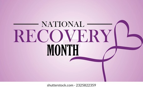 Vector illustration on the theme of National Recovery month observed each year during September.  banner design template Vector illustration background design.