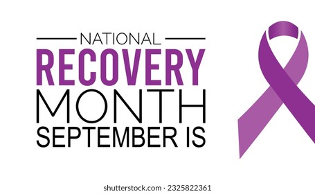 Vector illustration on the theme of National Recovery month observed each year during September.  banner design template Vector illustration background design.