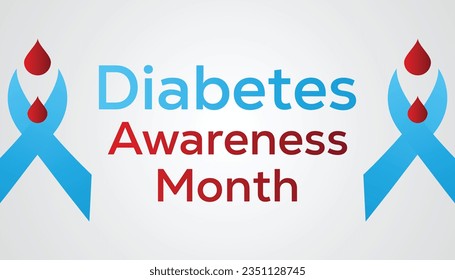 Vector illustration on the theme of National Diabetes Month is observed every year in during November.