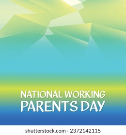 Vector illustration on the theme of National Working Parents Day
