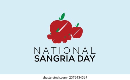 Vector illustration on the theme of National Sangria Day observed each year during December.banner, Holiday, poster, card and background design.