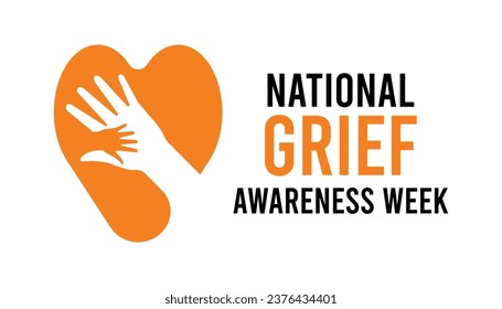 Vector illustration on the theme of National Grief awareness week observed each year during December.banner, Holiday, poster, card and background design.