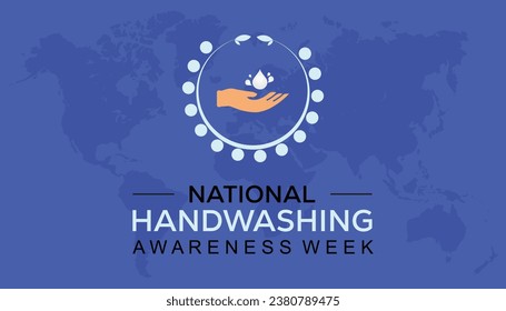 Vektorgrafik zum Thema National Handwaschen Sensibilisierungswoche beobachtet jedes Jahr während Dezember.banner, Holiday, Poster, Karte und Hintergrund Design.