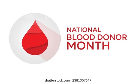 Ilustración vectorial sobre el tema del mes nacional de donación de sangre que se observa cada año durante el mes de enero.banner, feriado, afiche, tarjeta y diseño de fondo.
