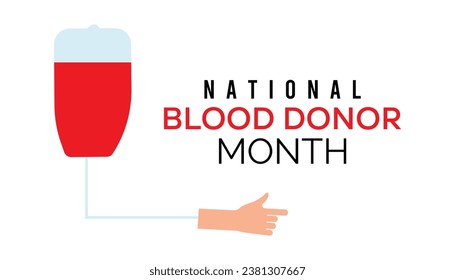 Ilustración vectorial sobre el tema del mes nacional de donación de sangre que se observa cada año durante el mes de enero.banner, feriado, afiche, tarjeta y diseño de fondo.