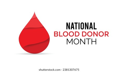 Ilustración vectorial sobre el tema del mes nacional de donación de sangre que se observa cada año durante el mes de enero.banner, feriado, afiche, tarjeta y diseño de fondo.