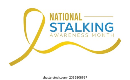 Ilustración vectorial sobre el tema del mes nacional de sensibilización de Stalking que se observa cada año durante el mes de enero.banner, feriado, afiche, tarjeta y diseño de fondo.